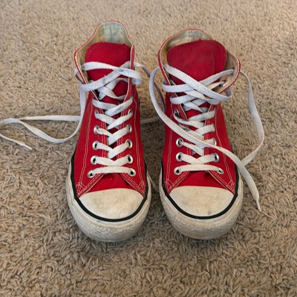 Red High Top Converse - Picture 1 of 2